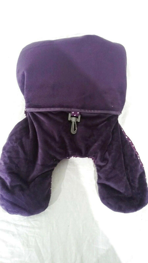 New Samsonite Magic 2 in 1 Magic Pillow Purple Polka dots Soft Cushioned