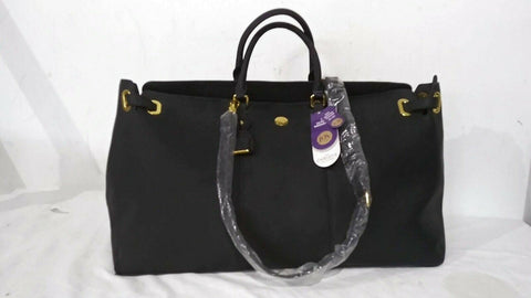 $380 New Joy Mangano Christie Weekender, Black Saffiano Leather Travel bag