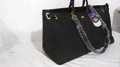 $380 New Joy Mangano Christie Weekender, Black Saffiano Leather Travel bag