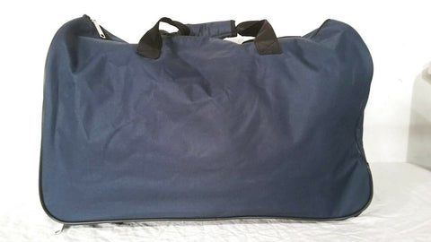 $200 Steve Madden B-Striped 22" Carry On Rolling Wheeled Duffel Bag Blue Navy