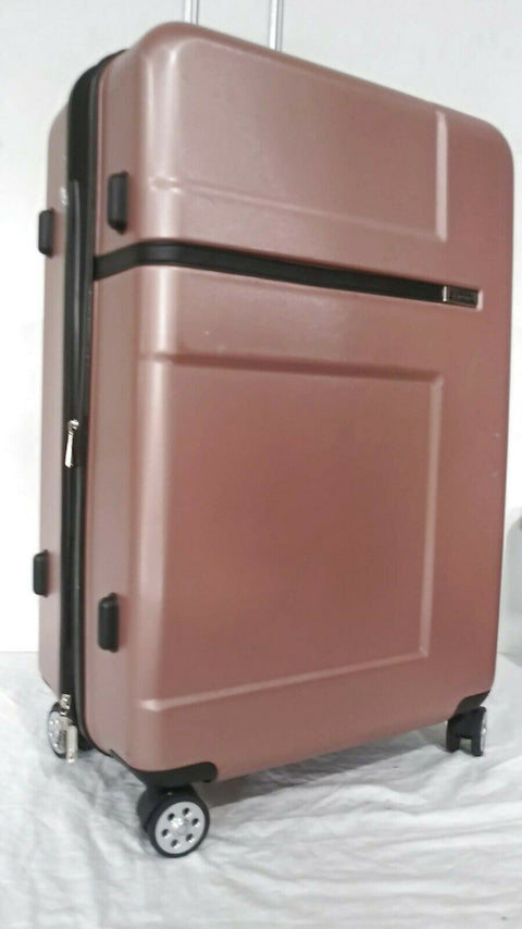 $340 London Fog Southbury 29" Hard Expandable Spinner Luggage Suitcase Rose