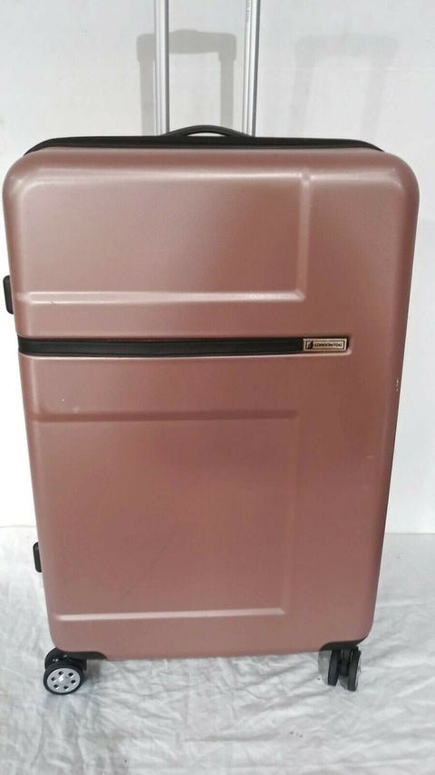 $340 London Fog Southbury 29" Hard Expandable Spinner Luggage Suitcase Rose