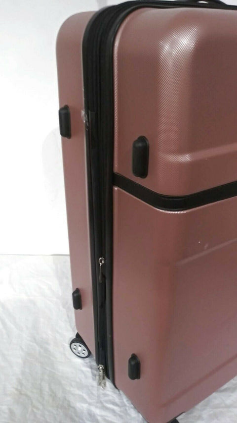 $340 London Fog Southbury 29" Hard Expandable Spinner Luggage Suitcase Rose