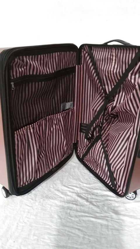 $340 London Fog Southbury 29" Hard Expandable Spinner Luggage Suitcase Rose