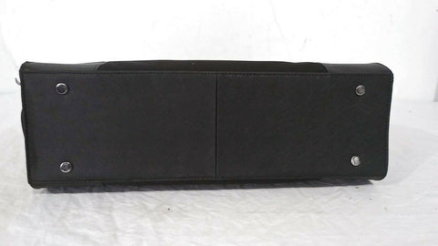 $380 New Joy Mangano Bobby Signature Black Saffiano Leather Tote Travel bag