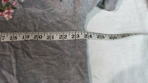 Karen Scott Women Long Sleeve Gray Embroidery Button Cardigan Sweater Plus 0X