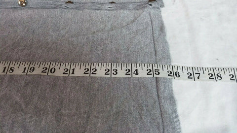 Karen Scott Women Long Sleeve Gray Embroidery Button Cardigan Sweater Plus 0X