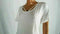 NEW NY Collection Women White Short Sleeve Strap Neck Stretch Blouse Top Plus 2X