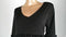 NY Collection Crochet Sheer Sleeves Women's Tunic Pullover Top Black Stretch M