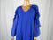 $99 Thalia Sodi Women's Blue Ruffled Illusion V-neck Shift Tunic Dress Large L
