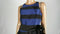 $275 NEW TAHARI Women's Black Blue Striped Long Party Gown Dress Belted Size 4 - evorr.com
