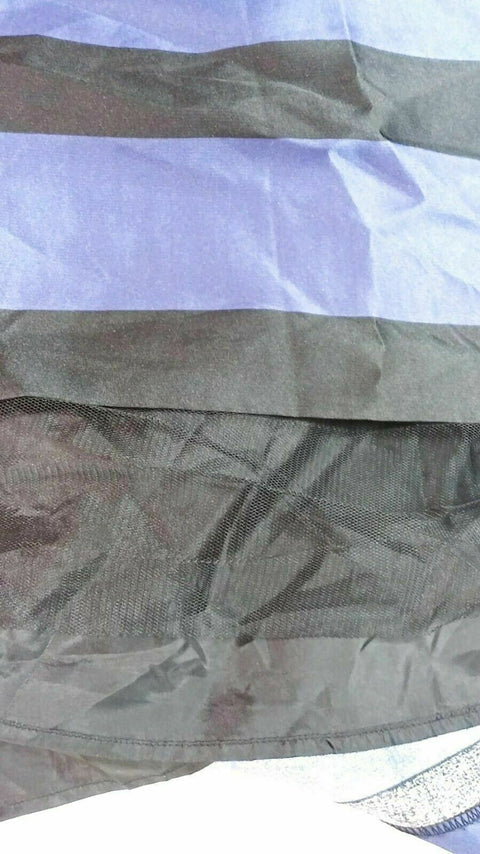 $275 NEW TAHARI Women Black Blue Striped Long Party Gown Dress Belted Size 4