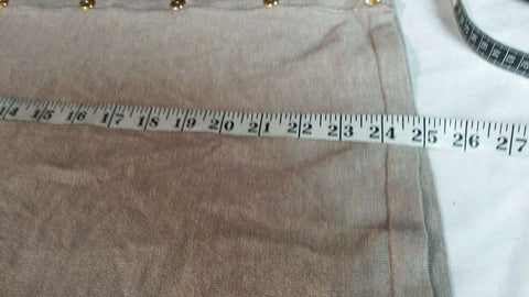 Karen Scott Women's Long Sleeve Beige Embroidery Button Cardigan Sweater Plus 1X