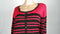 Karen Scott Women Long Sleeve Black Red Stripe Button Cardigan Sweater Plus 3X