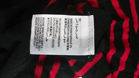 Karen Scott Women Long Sleeve Black Red Stripe Button Cardigan Sweater Plus 3X