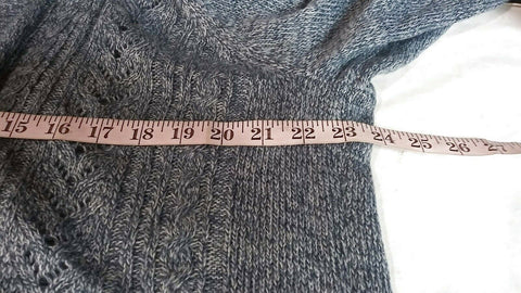 Karen Scott Women Long Sleeve Blue Front Open Cardigan Duster Sweater Plus 1X