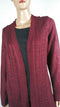 Karen Scott Women Long Sleeve Red Cable Knit Front Open Cardigan Sweater Plus 1X