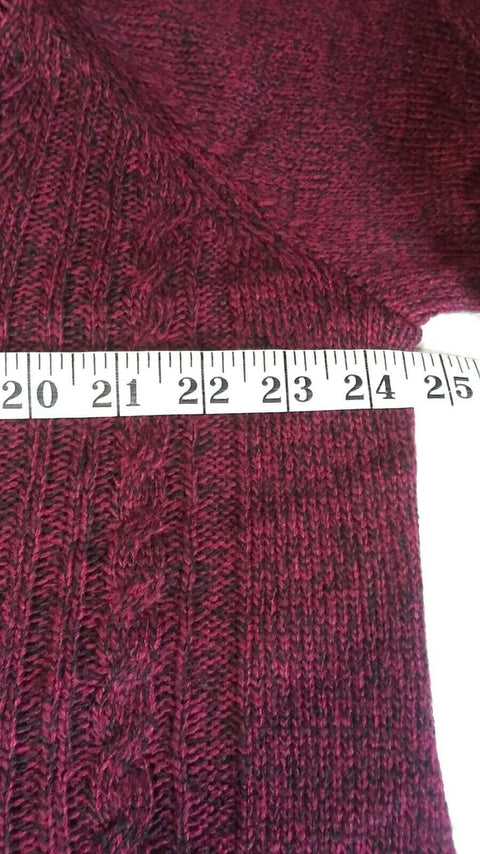 Karen Scott Women Long Sleeve Red Cable Knit Front Open Cardigan Sweater Plus 1X