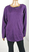 New Karen Scott Women Long Sleeve Purple Curve -Hem Tunic Sweater Plus 1X