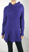 STYLE&CO. Women's Long Sleeve Purple Cowl Neck Waffle Knit Tunic Sweater Plus 0X
