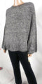 New STYLE&CO Women's Bell Sleeve Marled Knit Pullover Sweater Gray Plus 2X