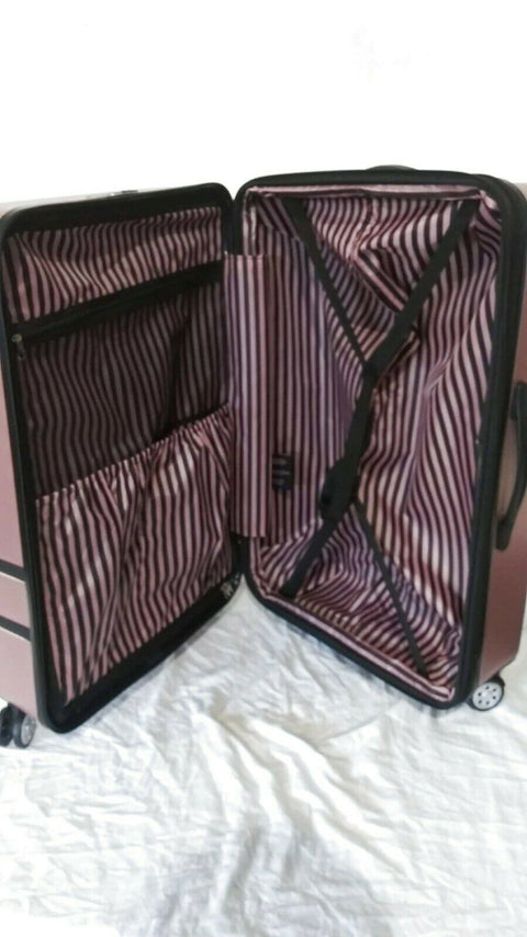 $340 London Fog Southbury II 29" Hard Expandable Spinner Luggage Suitcase  Rose