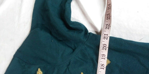Charter Club Women Long Sleeve Green Embroidery Button Front Cardigan Sweater XL