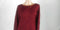 Charter Club Women's Long Sleeve Red Printed Hem Tunic Pullover Sweater Plus 3X