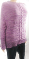 STYLE&CO. Women's Bell Sleeve Braided Trim Marl Pullover Sweater Purple Plus 3X