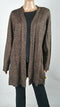 Karen Scott Women Cardigan Sweater Long-Sleeve Brown Cable Knit Acrylic Plus 1X