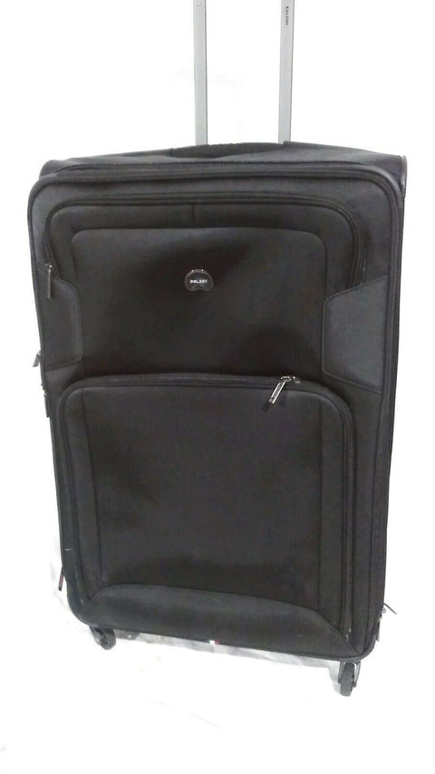 $320 Delsey Optimax 29" Expandable Spinner Suitcase Luggage Black Upright