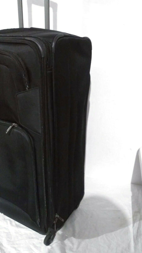$320 Delsey Optimax 29" Expandable Spinner Suitcase Luggage Black Upright