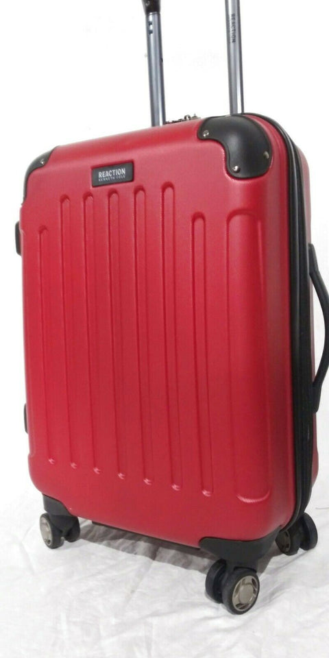 $280 New Kenneth Cole Reaction Renegade 20" Hard Carry On Spinner Luggage Red