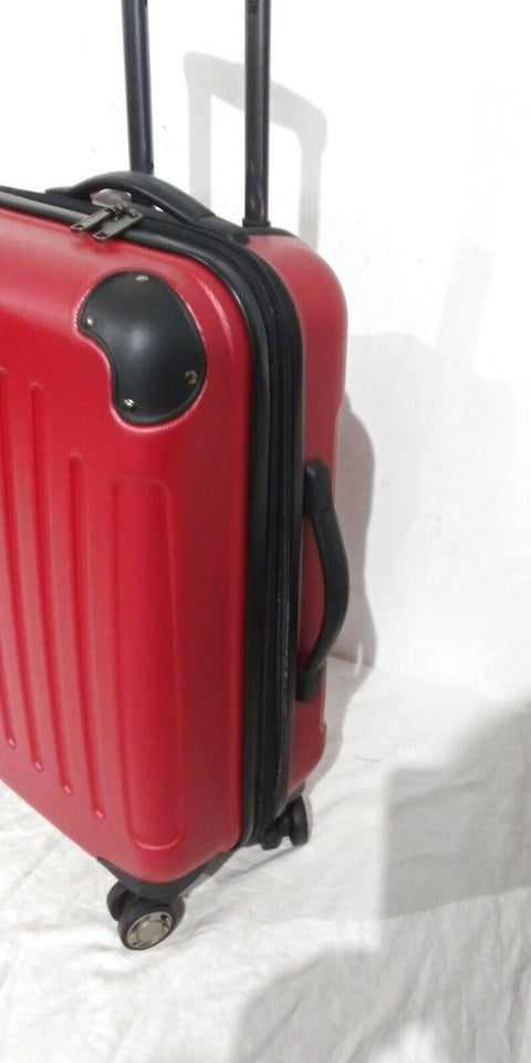 $280 New Kenneth Cole Reaction Renegade 20" Hard Carry On Spinner Luggage Red