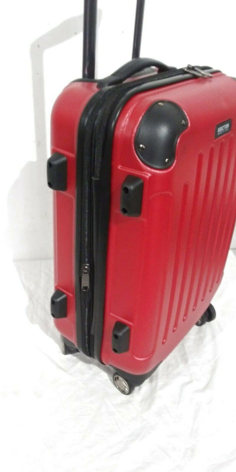 $280 New Kenneth Cole Reaction Renegade 20" Hard Carry On Spinner Luggage Red
