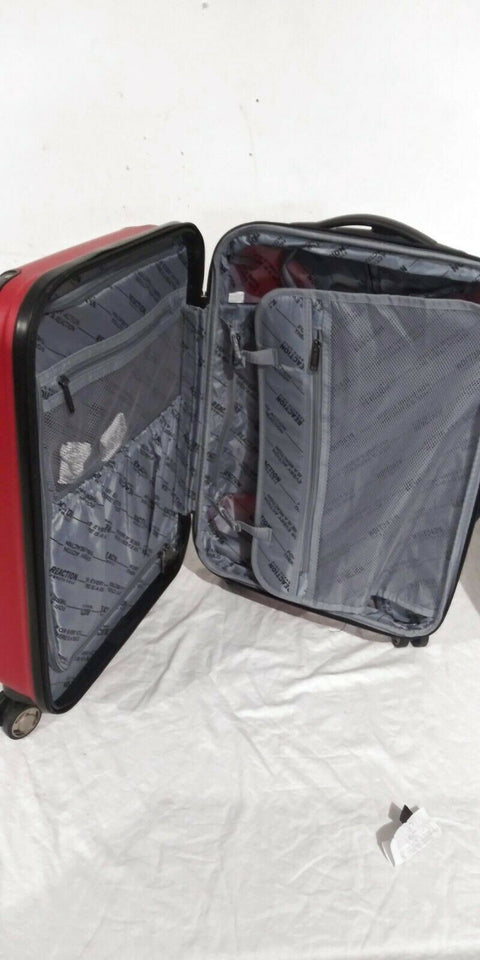 $280 New Kenneth Cole Reaction Renegade 20" Hard Carry On Spinner Luggage Red