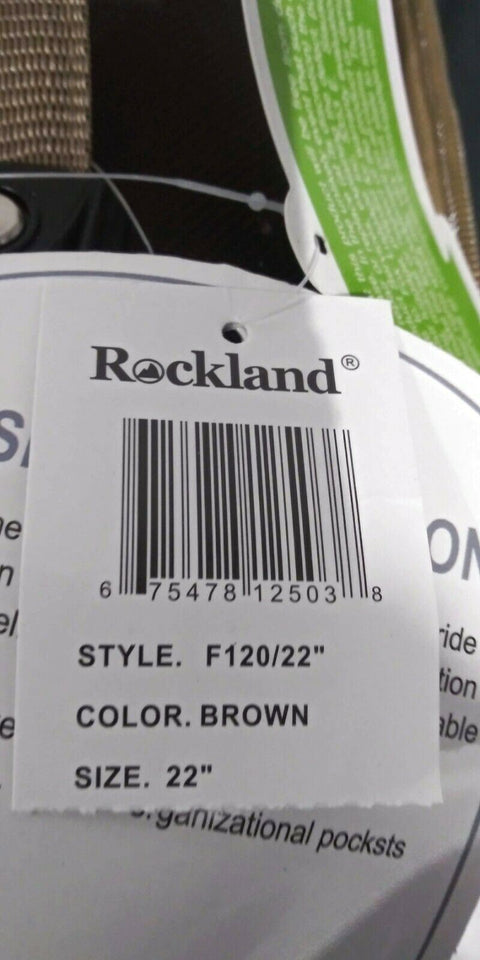$260 New Rockland Varsity Polo 22" Carry On Luggage Rolling Wheel Suitcase Brown