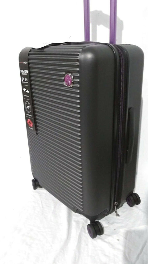$380 New Traveler's Club Beijing Hard Case 24" Gray Luggage Suitcase TSA Lock