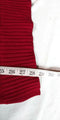 Karen Scott Women V-Neck Long-Sleeve Cable-Knit Collar Cotton Red Sweater Top M