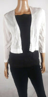 Ralph Lauren Women's 3/4 Sleeve Button-Front Viscose Nylon Cardigan Shrug Top M