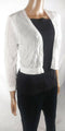 Ralph Lauren Women's 3/4 Sleeve Button-Front Viscose Nylon Cardigan Shrug Top M