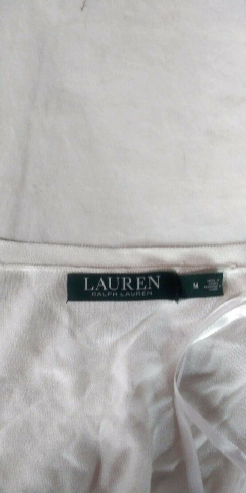 Ralph Lauren Women's 3/4 Sleeve Button-Front Viscose Nylon Cardigan Shrug Top M