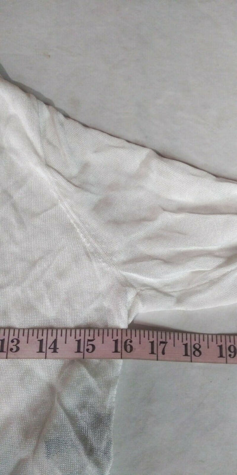 Ralph Lauren Women's 3/4 Sleeve Button-Front Viscose Nylon Cardigan Shrug Top M