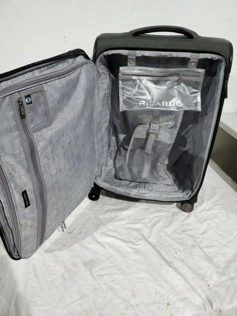 $340 New Ricardo Cabrillo 25" Soft Spinner Wheels Suitcase Luggage Gray