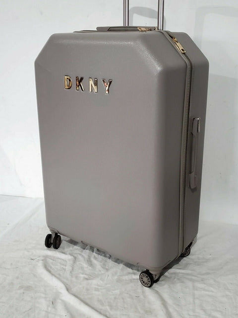 $350 DKNY Allure 28" Hard Case Spinner Wheels Large Suitcase Luggage Gray