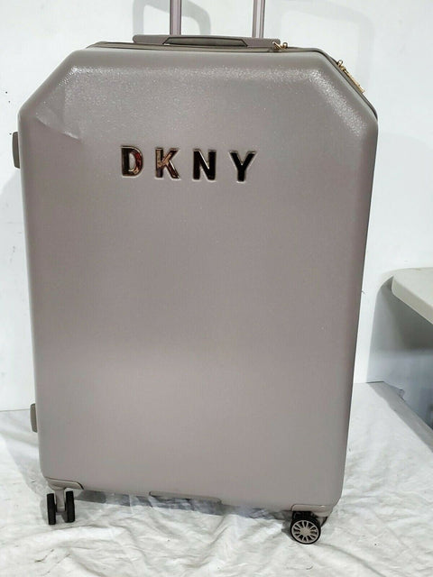 $350 DKNY Allure 28" Hard Case Spinner Wheels Large Suitcase Luggage Gray
