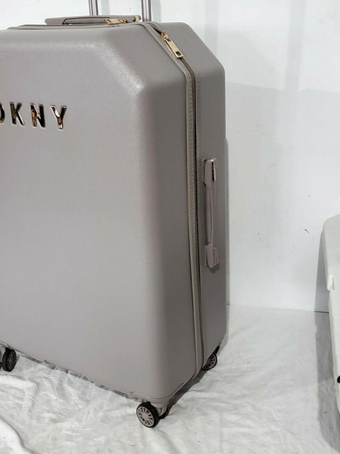 $350 DKNY Allure 28" Hard Case Spinner Wheels Large Suitcase Luggage Gray