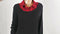New Style&Co. Women Long-Sleeve Button Sweater Layered Black Red Plaid Plus 1X - evorr.com