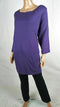 New Karen Scott Women 3/4 Sleeve Boat Neck Purple Tunic Dress Plus 2X