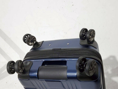 $280 New Kenneth Cole Reaction 42nd Street Luggage Blue Carry On Hardcase 20"